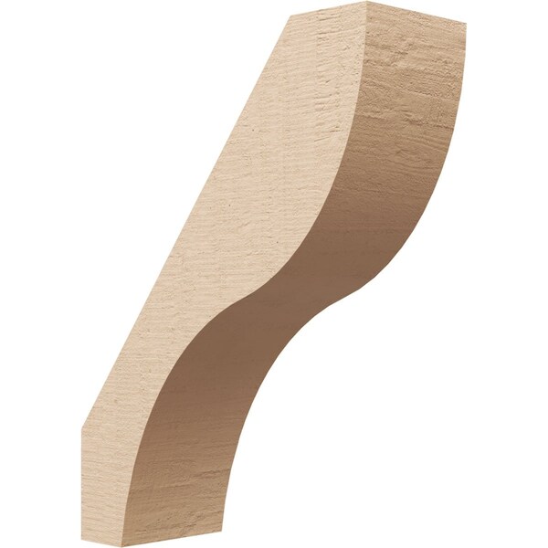 Ekena Millwork 5-inch W x 14-inch D x 18-inch H Geneva Rough Cedar Woodgrain TimberThane Knee Brace, Primed BRCUR05X14X18GNVRCPR - main